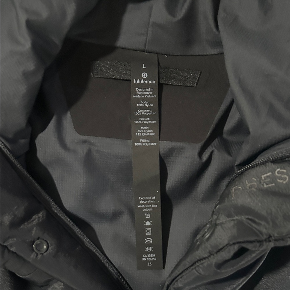 lululemon athletica Men's Dark Gray Puffer Jacket